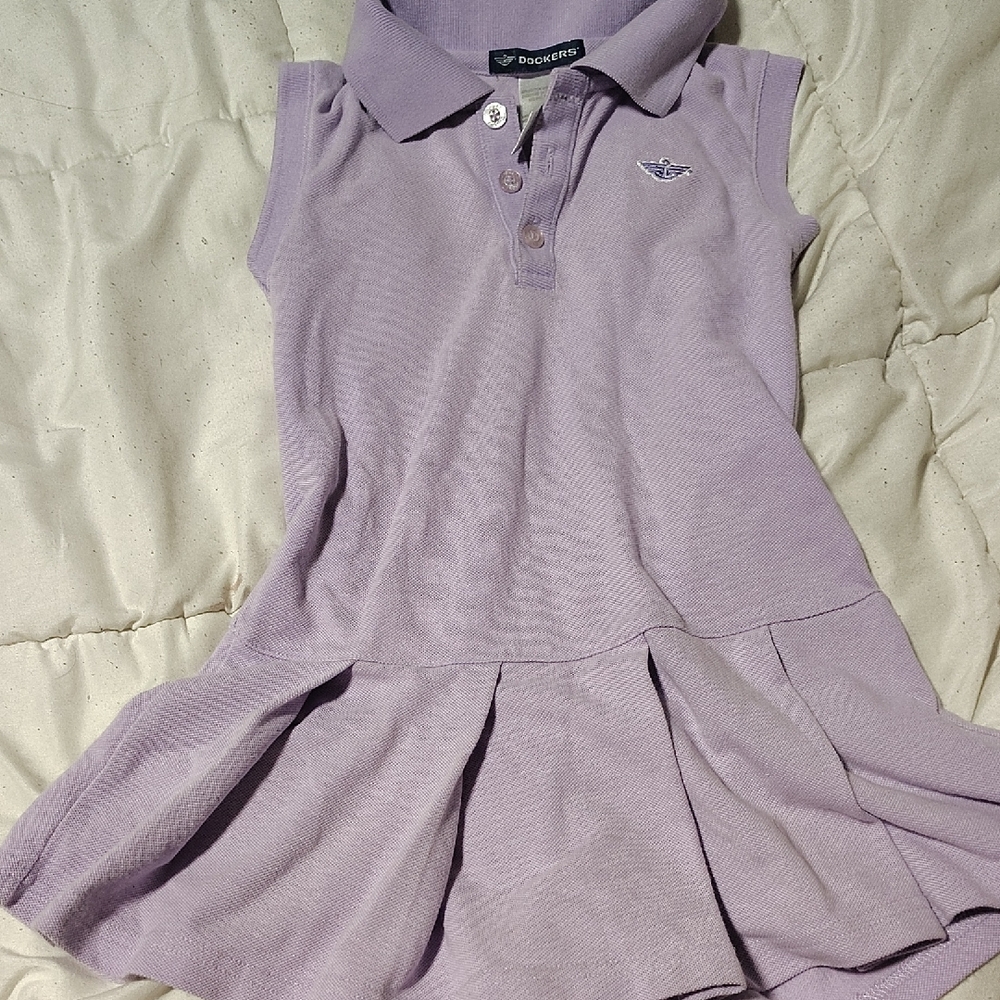 Dockers Lavender Sleeveless Polo Dress